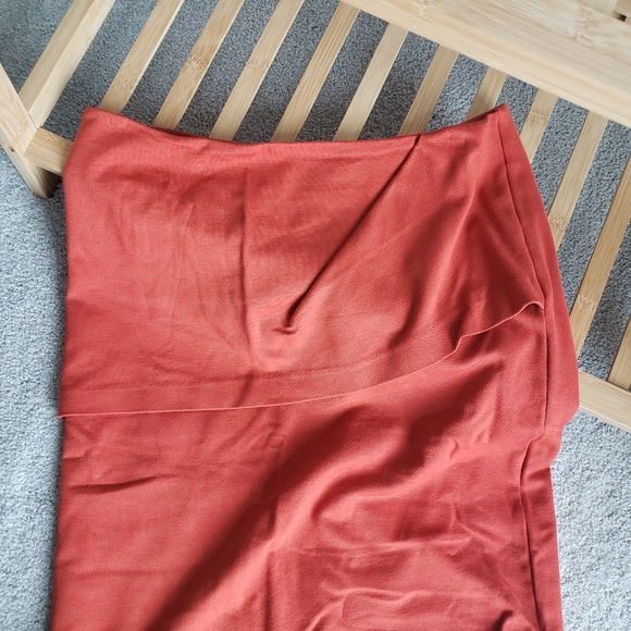 Orange Skirt with Front Ruffle - Picture 4 of 5